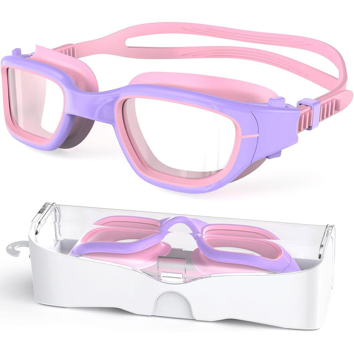 Kids' Anti-Fog Swim Goggles, Light Purple and Pink - Just Closeouts Canada Inc.