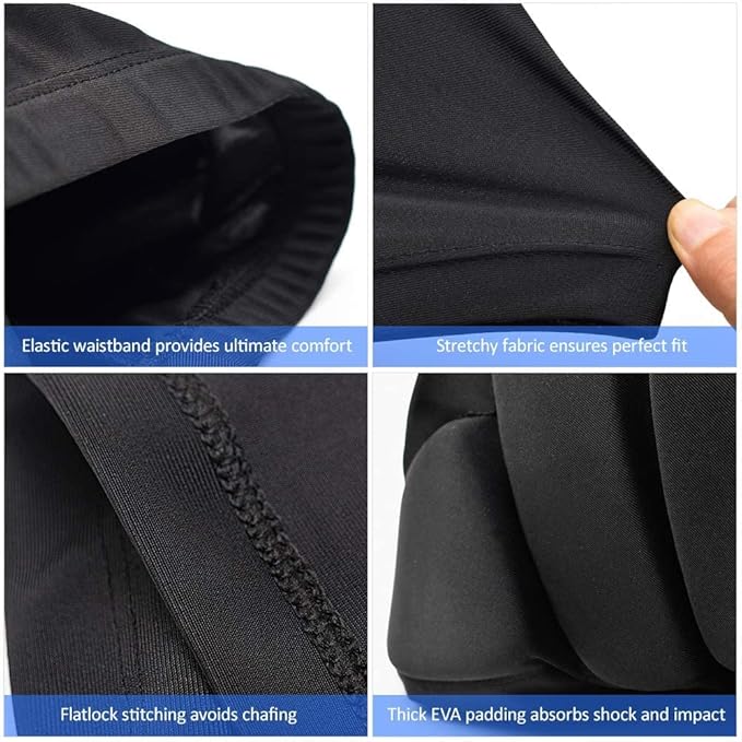 Kids Butt Pad Shorts for Skating Snowboarding Ski Hockey, Hip Tailbone Protective Padded Shorts for Youth Child, Medium - Just Closeouts Canada Inc.