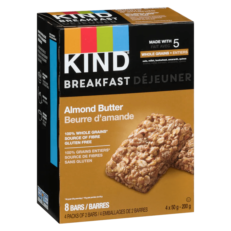 Kind Breakfast Almond Butter Bar 4x50.0g - Just Closeouts Canada Inc.602652204050