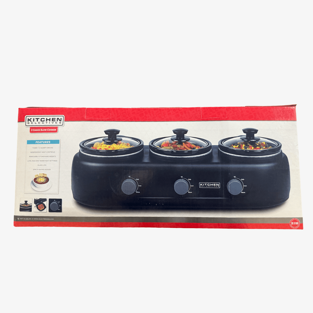 Kitchen Selectives 3 Croc x 1.5qt Slow Cooker - Just Closeouts Canada Inc.