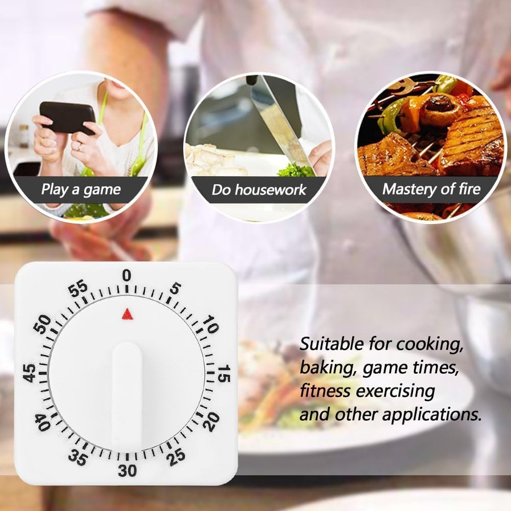 Kitchen Timer Manual, Mechanical Wind up Timer Count Down Clock Cooking for Kitchen with with Loud Alarm for Cooking, Baking, Homework, Exercise - Just Closeouts Canada Inc.X00427XR8Z