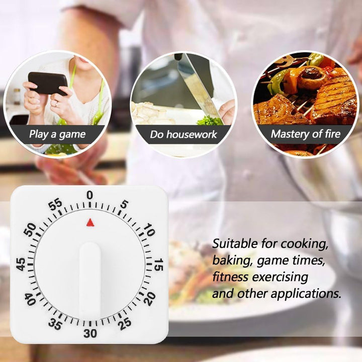 Kitchen Timer Manual, Mechanical Wind up Timer Count Down Clock Cooking for Kitchen with with Loud Alarm for Cooking, Baking, Homework, Exercise - Just Closeouts Canada Inc.X00427XR8Z