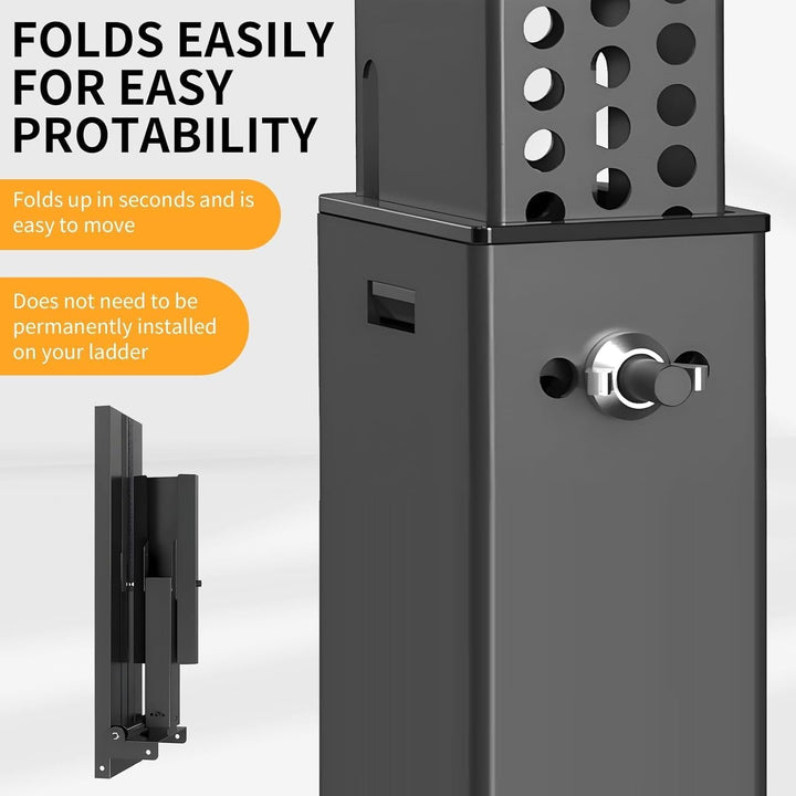 Ladder Extender, Foldable Ladder Leveler with Non - Slip Mat, Adjustable Height from 11.4" - 18", Heavy - Duty Ladder Extension for Stairs, Ladders Leveling Tool for Extension Ladders, Powder Coated - Just Closeouts Canada Inc.