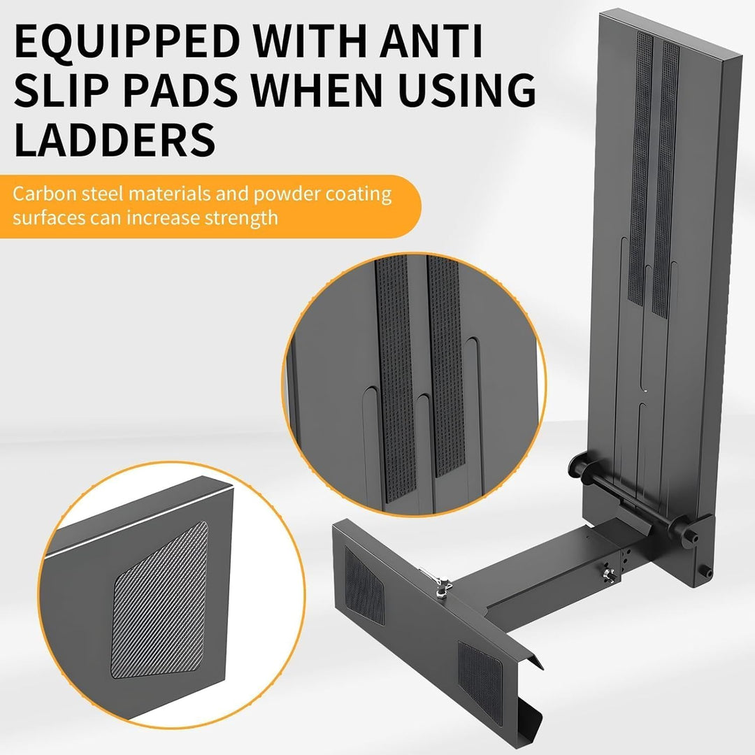 Ladder Extender, Foldable Ladder Leveler with Non - Slip Mat, Adjustable Height from 11.4" - 18", Heavy - Duty Ladder Extension for Stairs, Ladders Leveling Tool for Extension Ladders, Powder Coated - Just Closeouts Canada Inc.