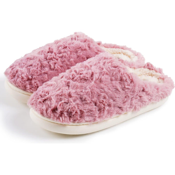 Land Vogue Women's Slippers Indoor Outdoor Fuzzy House with Soft Anti Slip Sole, Pink - Just Closeouts Canada Inc.X0034KI0D4