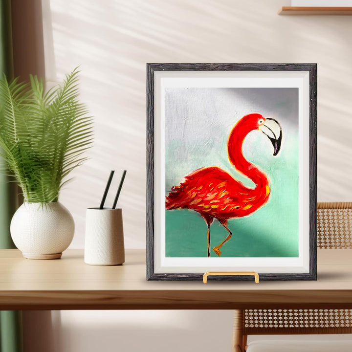 Large Plate Holder Display Stand - 12 inch Super Tall Big Plate Stands for Heavy Duty Display - Metal Picture Frame Stand - Tabletop Easel Stand for Decorative Platter | Plaque | Book - 3 Pack - Gold - Just Closeouts Canada Inc.