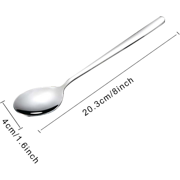 Large Soup Spoon Stainless Steel Dishwasher Safe Dinner Big Teaspoons with Round Edge 8 inches Tablespoons (4) - Just Closeouts Canada Inc.
