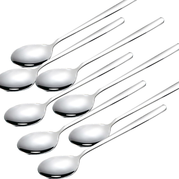 Large Soup Spoon Stainless Steel Dishwasher Safe Dinner Big Teaspoons with Round Edge 8 inches Tablespoons (8) - Just Closeouts Canada Inc.