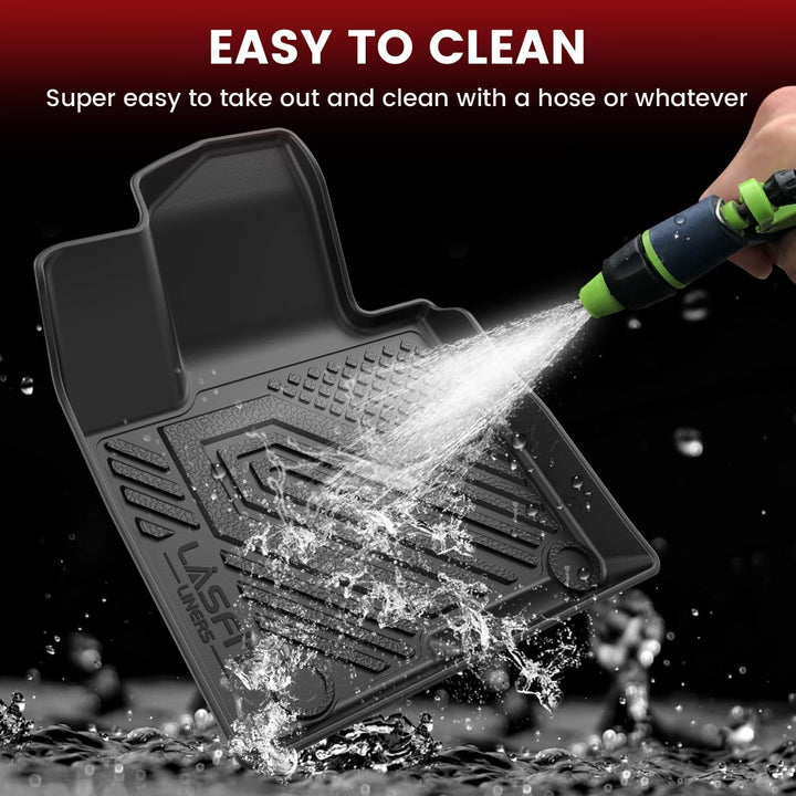 LASFIT Floor Mats & Cargo Mat for Hyundai Tucson 2022 - 2025 (Only Fit Gas, Not Fit with Subwoofer), All Weather TPE Custom Fit Floor Liners Car Mats & Trunk Mats Accessoires, Black - Just Closeouts Canada Inc.