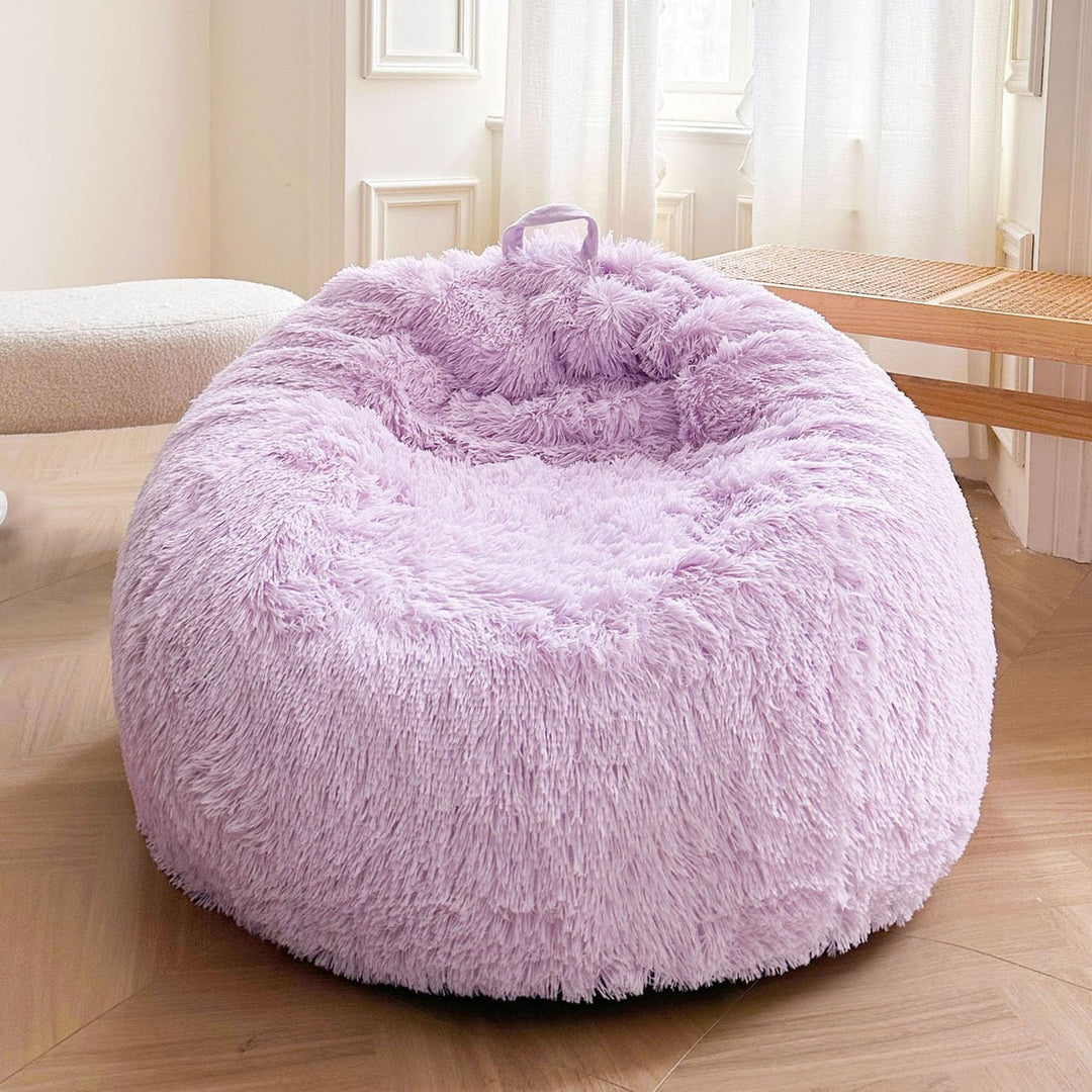 Lavender Kids' Plush Faux Fur Bean Bag Cover, 28 × 28 × 32 in (No Filler) - Just Closeouts Canada Inc.X004LDN2V7