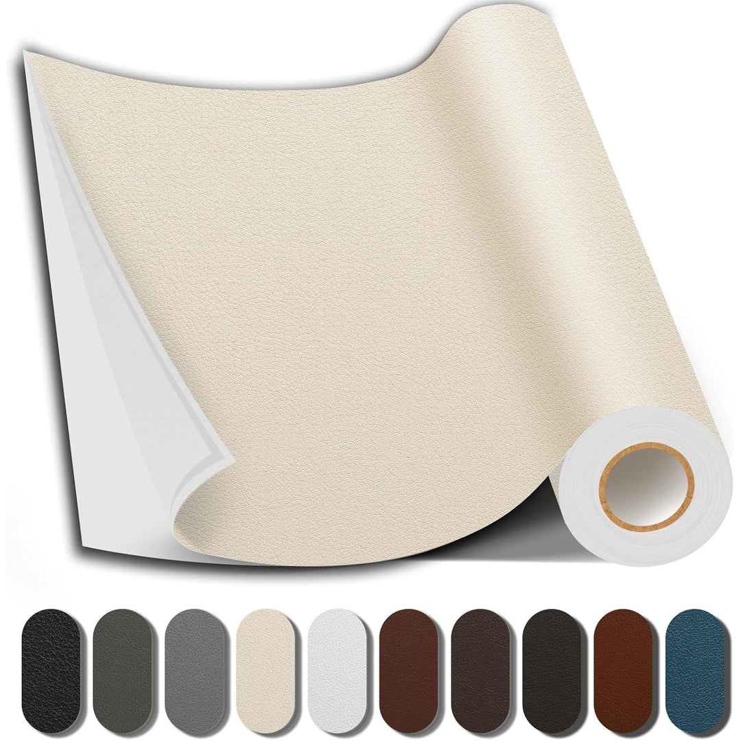 Leather Repair Kit, 17X79 inch Self Adhesive Patch Waterproof, DIY Large Patches for Couches, Furniture, Kitchen Cabinets, Wall, Beige, 17X79 inch - Just Closeouts Canada Inc.