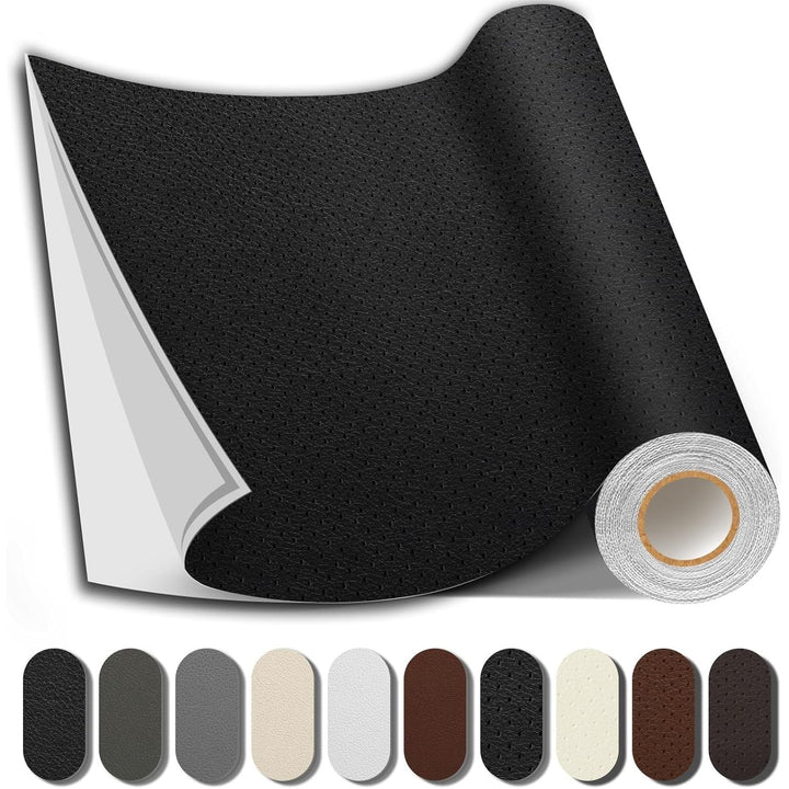 Leather Repair Patch, 17X79 inch Strong Sticky Repair Patch Self Adhesive Waterproof, DIY Large Vinyl Patches for Couches, Furniture, Sofa, Car, Chair (Black, 17X79 inch) - Just Closeouts Canada Inc.