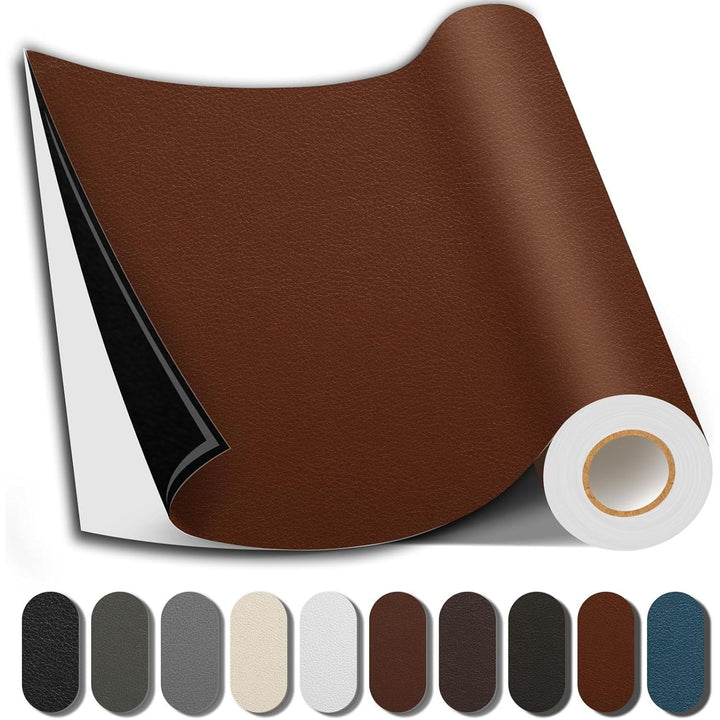 Leather Repair Patch, Self Adhesive Leather tape Waterproof, DIY Large Vinyl Patches for Couches, Furniture, Kitchen Cabinets, Wall （Light Brown, 3.5X79 inch） - Just Closeouts Canada Inc.