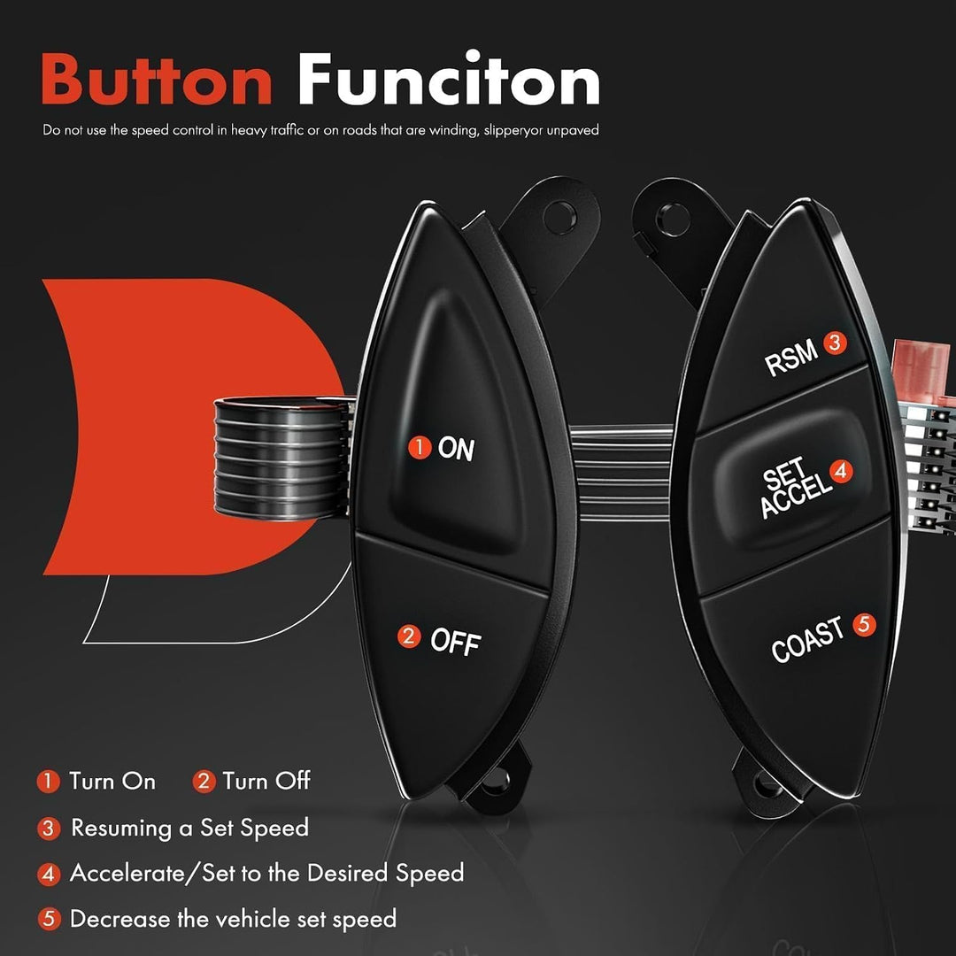 Left & Right Steering-Wheel Cruise-Control Switch Buttons - Just Closeouts Canada Inc.