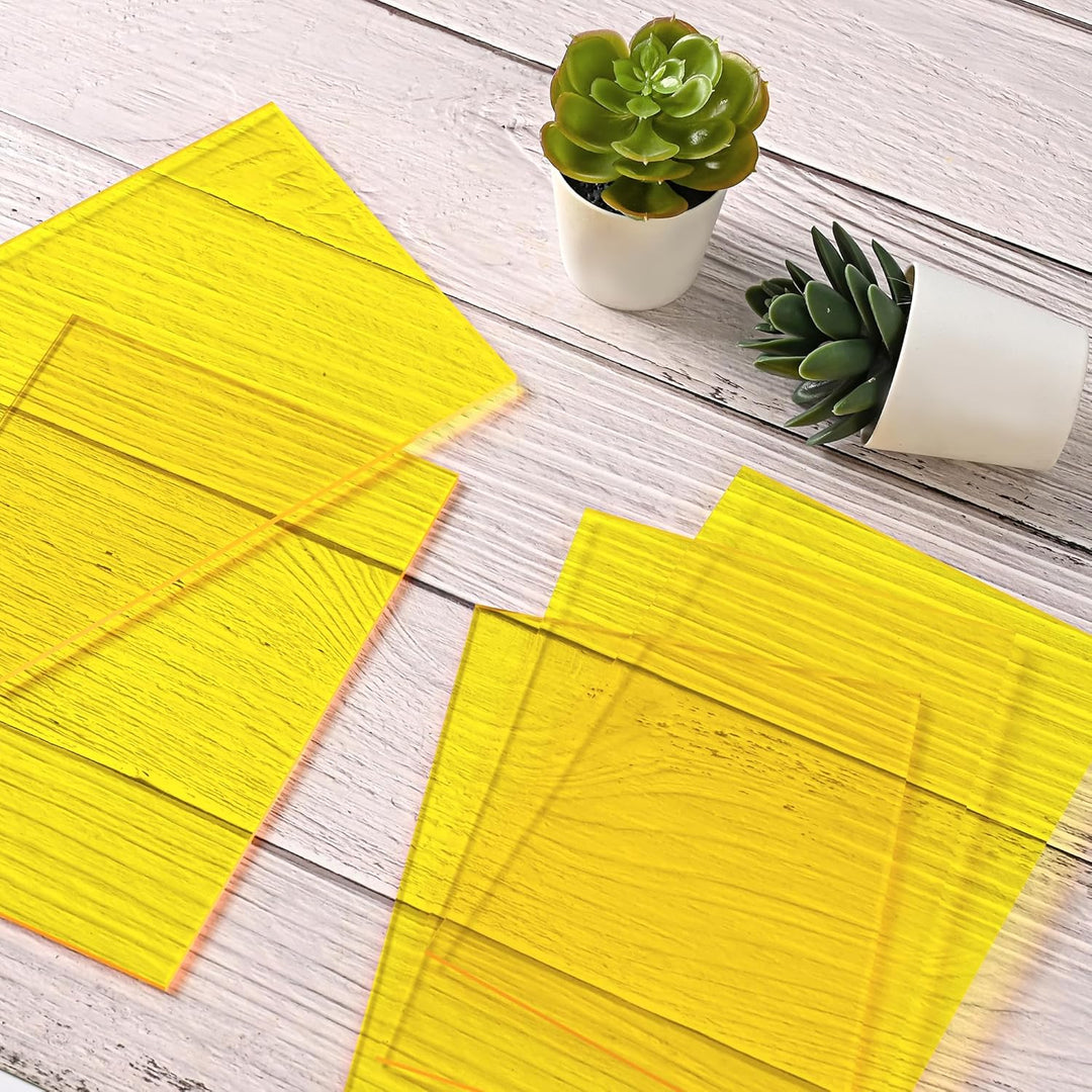 Lesnlok Yellow Acrylic Sheets 1/8 inch Thick 3mm 2 Pack 8 x 12 Clear Yellow Plexiglass Sheets,for Sign,Craft,Painting,Laser Cutting,DIY Display Projects… (2, yellow, 8"x 12") - Just Closeouts Canada Inc.