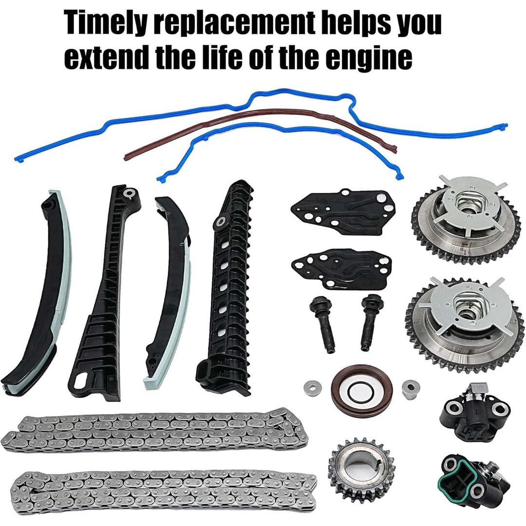 LEVANLIGHT | Engine Timing Chain Kit Cam Phaser Camshaft Drive Phaser Repair Kit | For 2004 - 2013 5.4L 3V 24 Valve Triton Ford Expedition, F - 150, F - 250, F - 350 Super Duty, Lincoln Mark LT, Navigator - Just Closeouts Canada Inc.