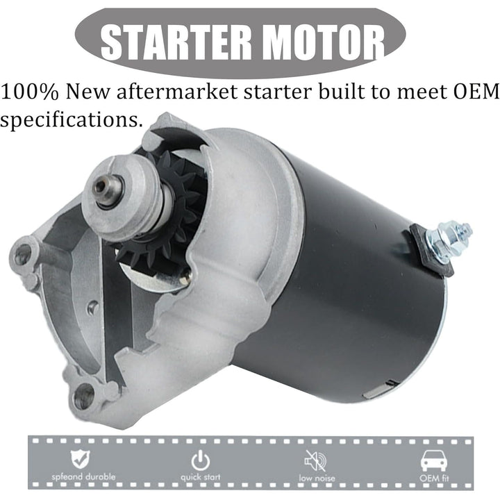 LEVANLIGHT | Starter Motor | Compatible with Briggs V Twin 14HP 16HP 18HP | Replace399928 393017 495100 498148 394674 394808 497596 - Just Closeouts Canada Inc.