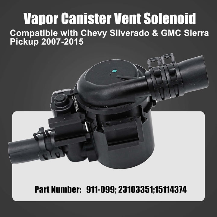 LEVANLIGHT | Vapor Emission Canister Vent Solenoid Fuel Tank Filter Kit | Compatible with Chevy Avalanche Silverado Tahoe GMC Sierra 2007 - 2019 | Replaces 23103351 15114374 911 - 099 - Just Closeouts Canada Inc.