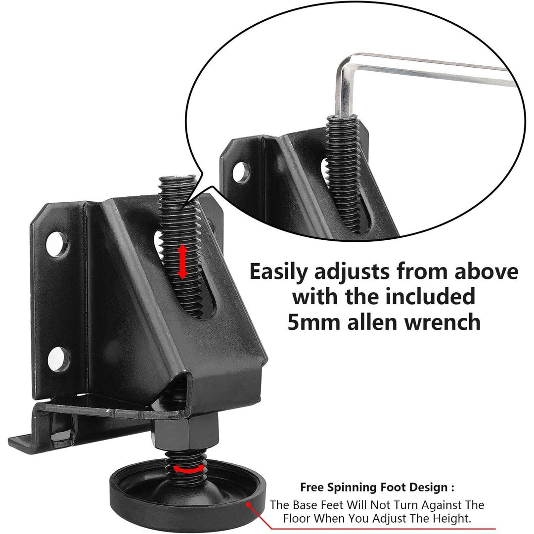 Leveling Feet Heavy Duty Furniture Levelers Adjustable Table Leg Leveler w/Lock Nuts for Furniture,Table, Cabinets, Workbench,Shelving Units and More (8Pack) - Just Closeouts Canada Inc.