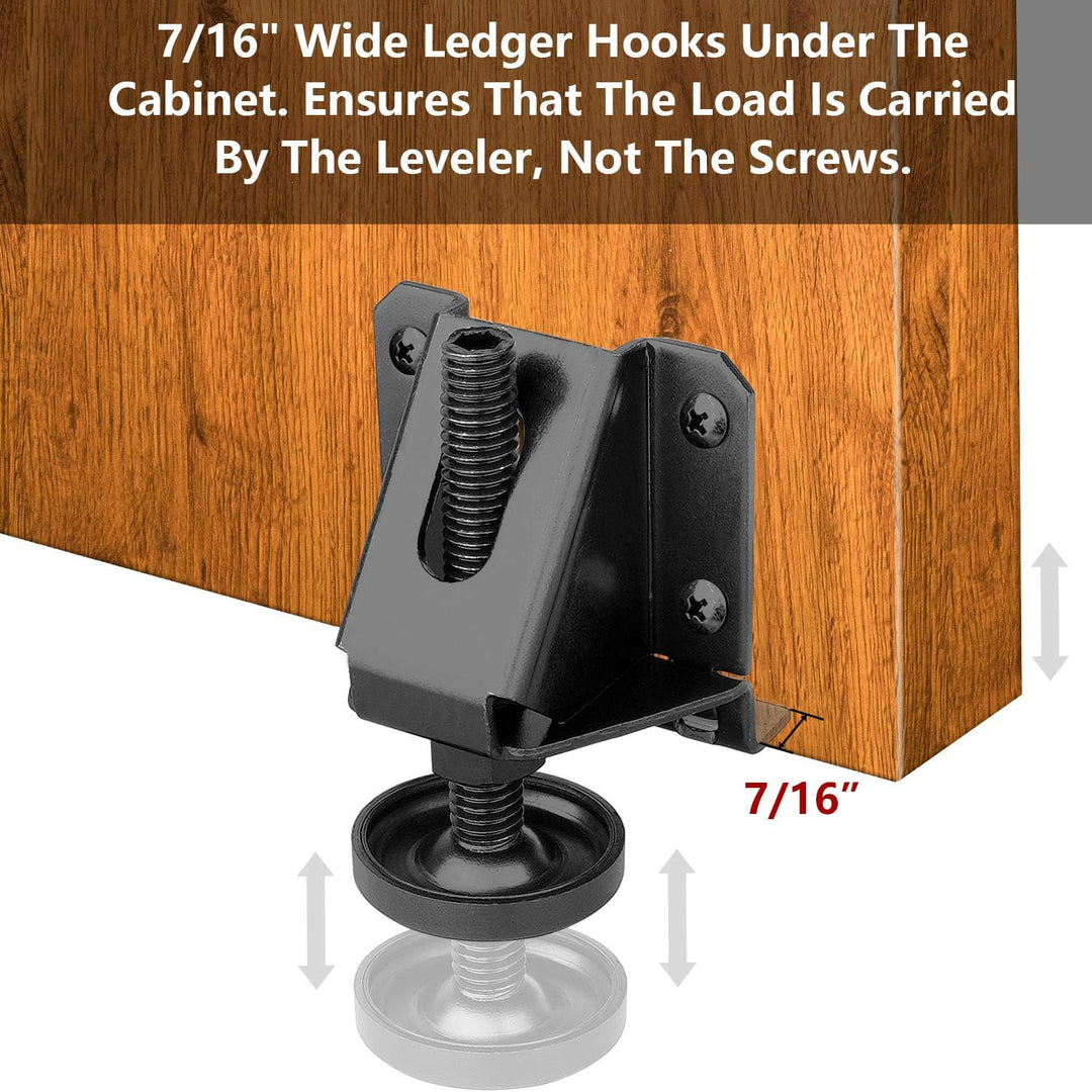 Leveling Feet Heavy Duty Furniture Levelers Adjustable Table Leg Leveler w/Lock Nuts for Furniture,Table, Cabinets, Workbench,Shelving Units and More (8Pack) - Just Closeouts Canada Inc.