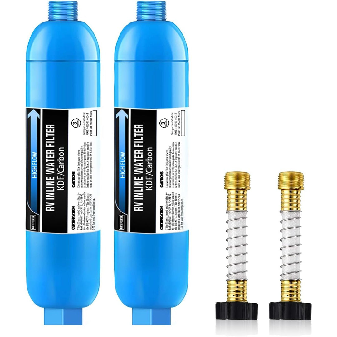 Lifefilter RV Inline Water Filter with Flexible Hose Protector,Reduces,Chlorine, Bad Taste&Odor,Compatible with 40013, 40041, 40043 KDF Filter - Just Closeouts Canada Inc.