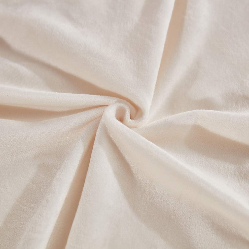 LIFEREVO Cream 2 Pack Shaggy Plush Faux Fur Pillow Shams,Decorative Throw Pillow Cover Velvety Luxury Pillowcases Decorations Soft Cushion Case for Sofa Bedroom Car(Light Beige,18"x18") - Just Closeouts Canada Inc.