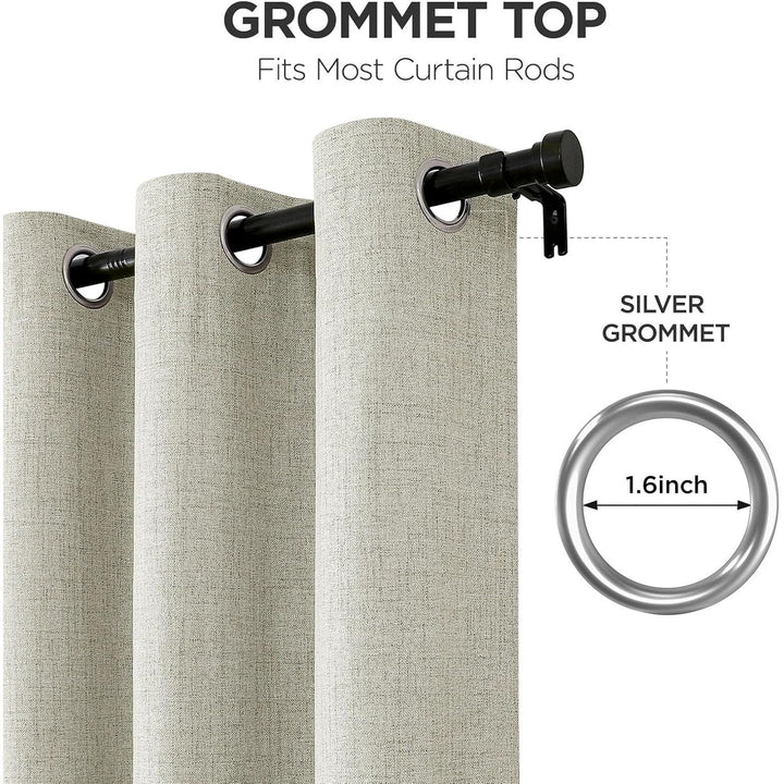 Light Beige Blackout Grommet Curtains, 2 Panels, 52 x 90 in - Just Closeouts Canada Inc.X003UMOH6T