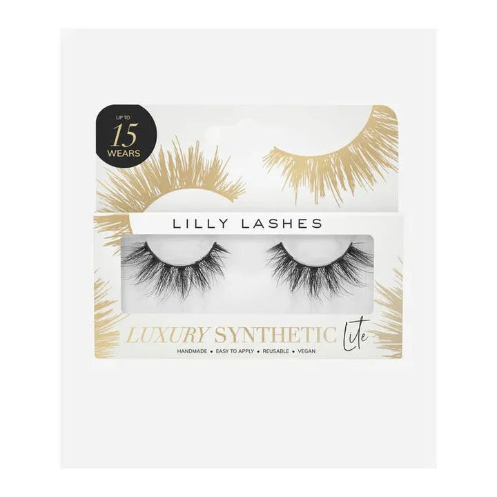Lilly Lashes Allure, Luxury Synthetic Lite Eyelashes, 15 Wears, Full Volume + Medium Length - Just Closeouts Canada Inc.