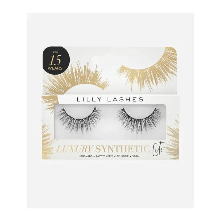 Lilly Lashes, Radiant, Luxury Synthetic Lite Eyelashes, 15 Wears, Full Volume + Medium Length - Just Closeouts Canada Inc.