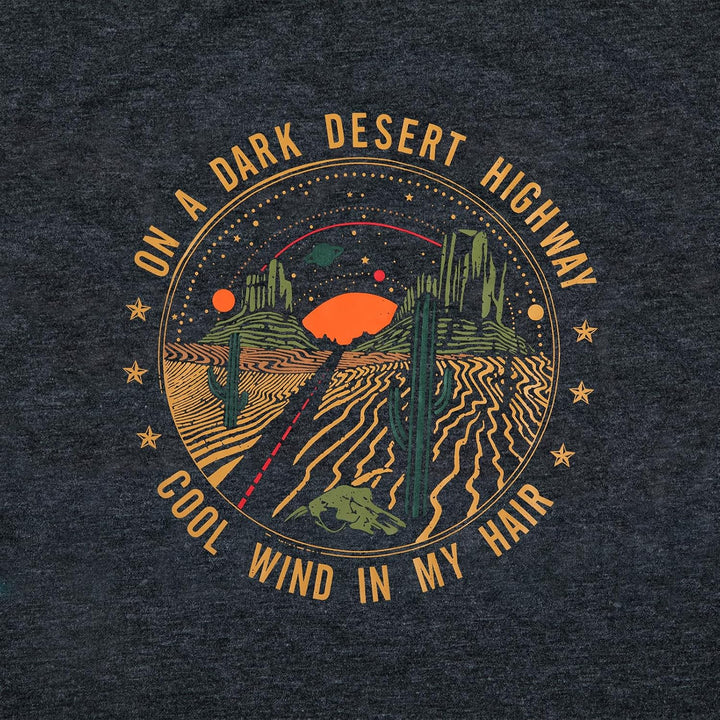 grey desert highway graphic T-shirt, view 4