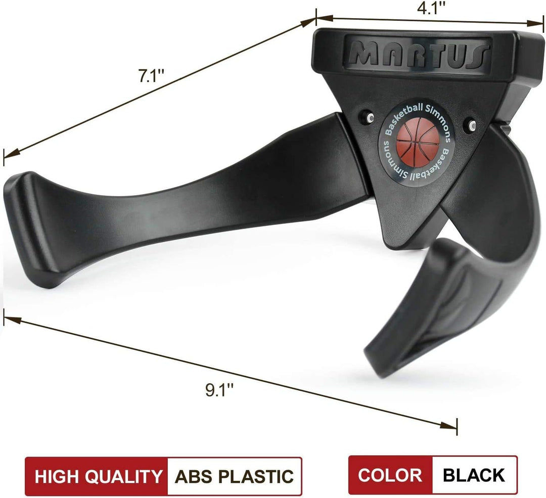 Black wall-mounted sports ball claw holder, view 4