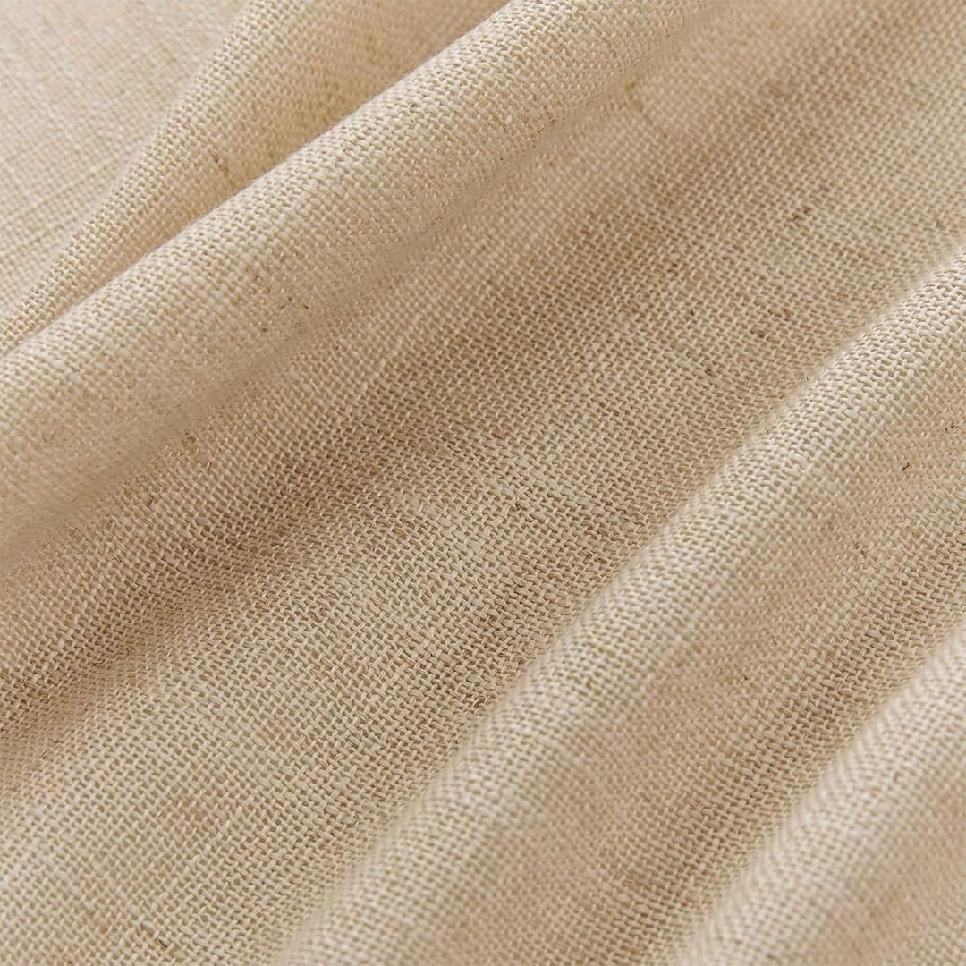 Ecru semi-sheer pleated curtains, 2 panels, 52 x 108 in, view 2