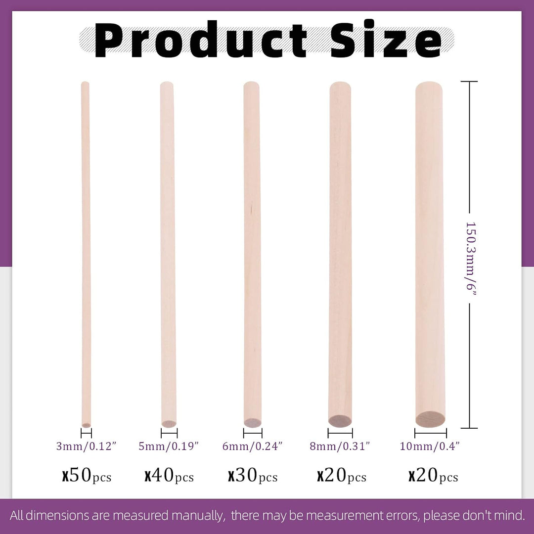 Wooden dowel rod assortment, alternate product view