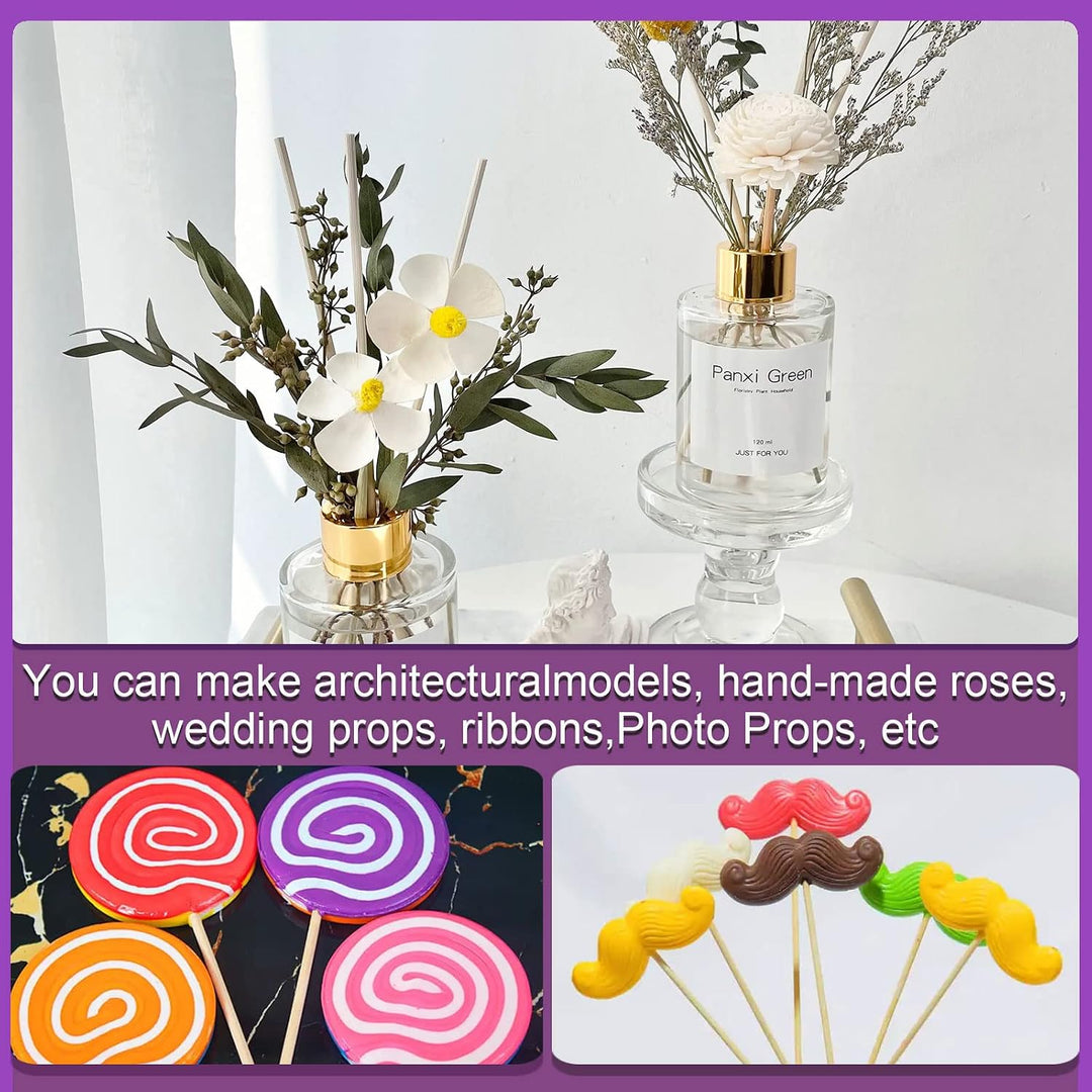 Wooden dowel rods, assortment detail
