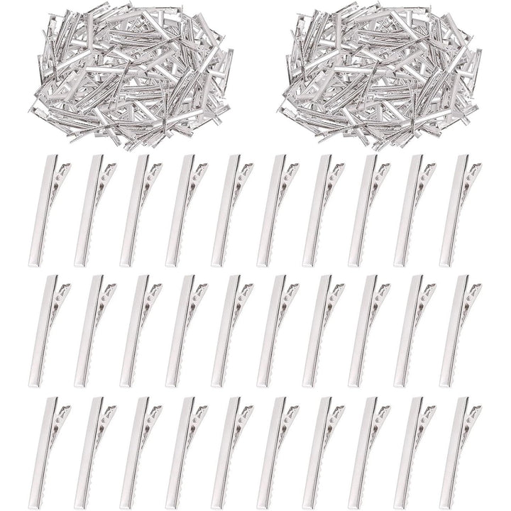 200 Metal Alligator Hair Clips, 2.2-Inch Single-Prong