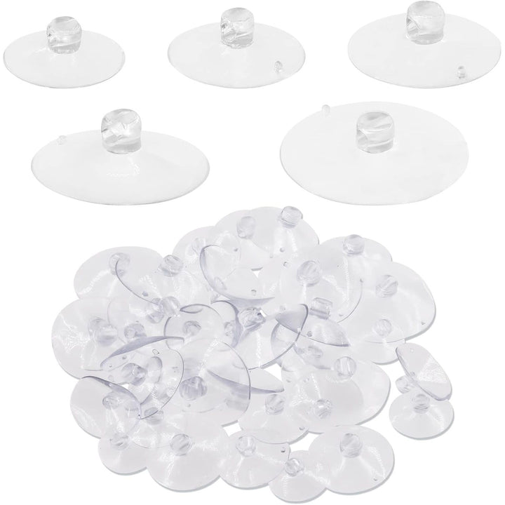80 Clear Suction Cups in 5 Sizes with Zip Ties