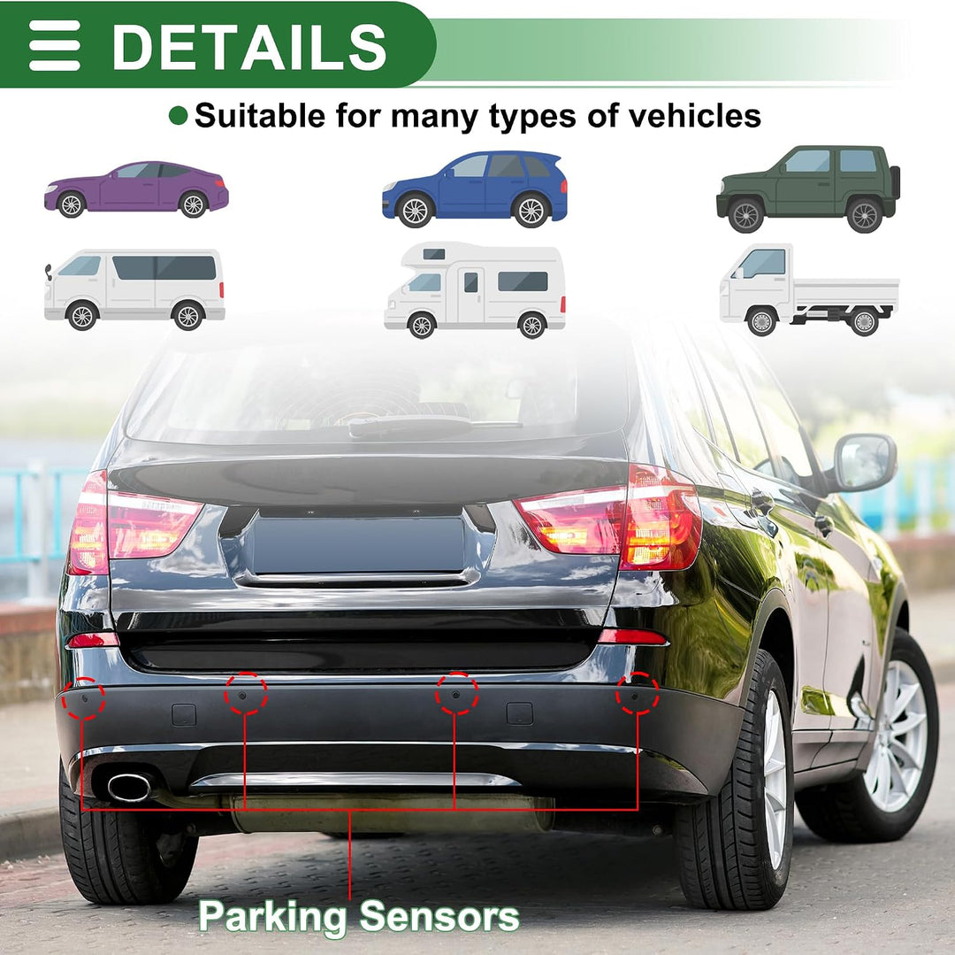 Black Reverse Parking Sensor Kit, 2 Sensors and Buzzer — view 6