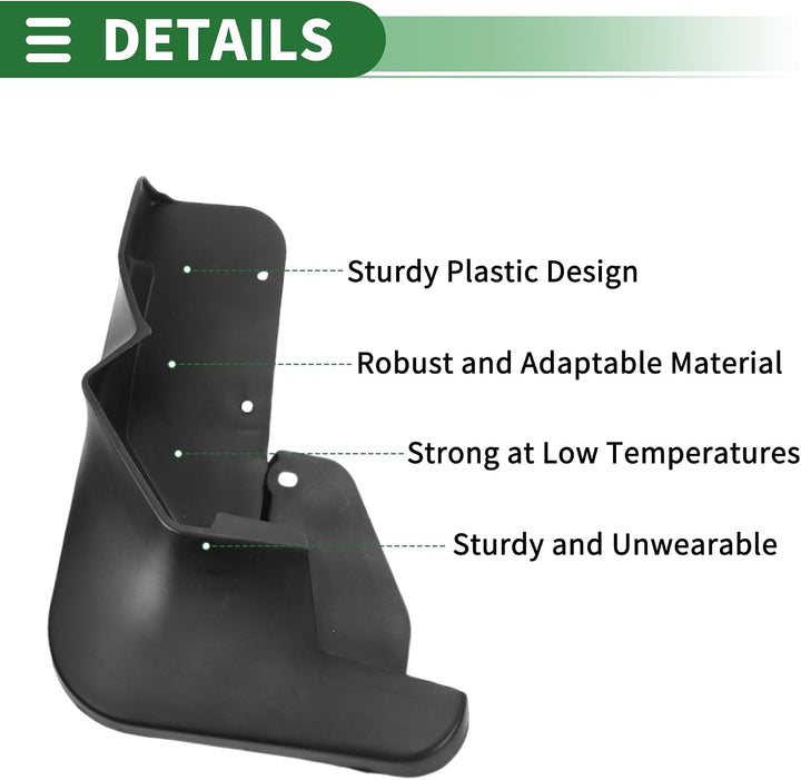 Black Mud Flaps with Mounting Hardware for Nissan Ariya 2022–2023 — view 4