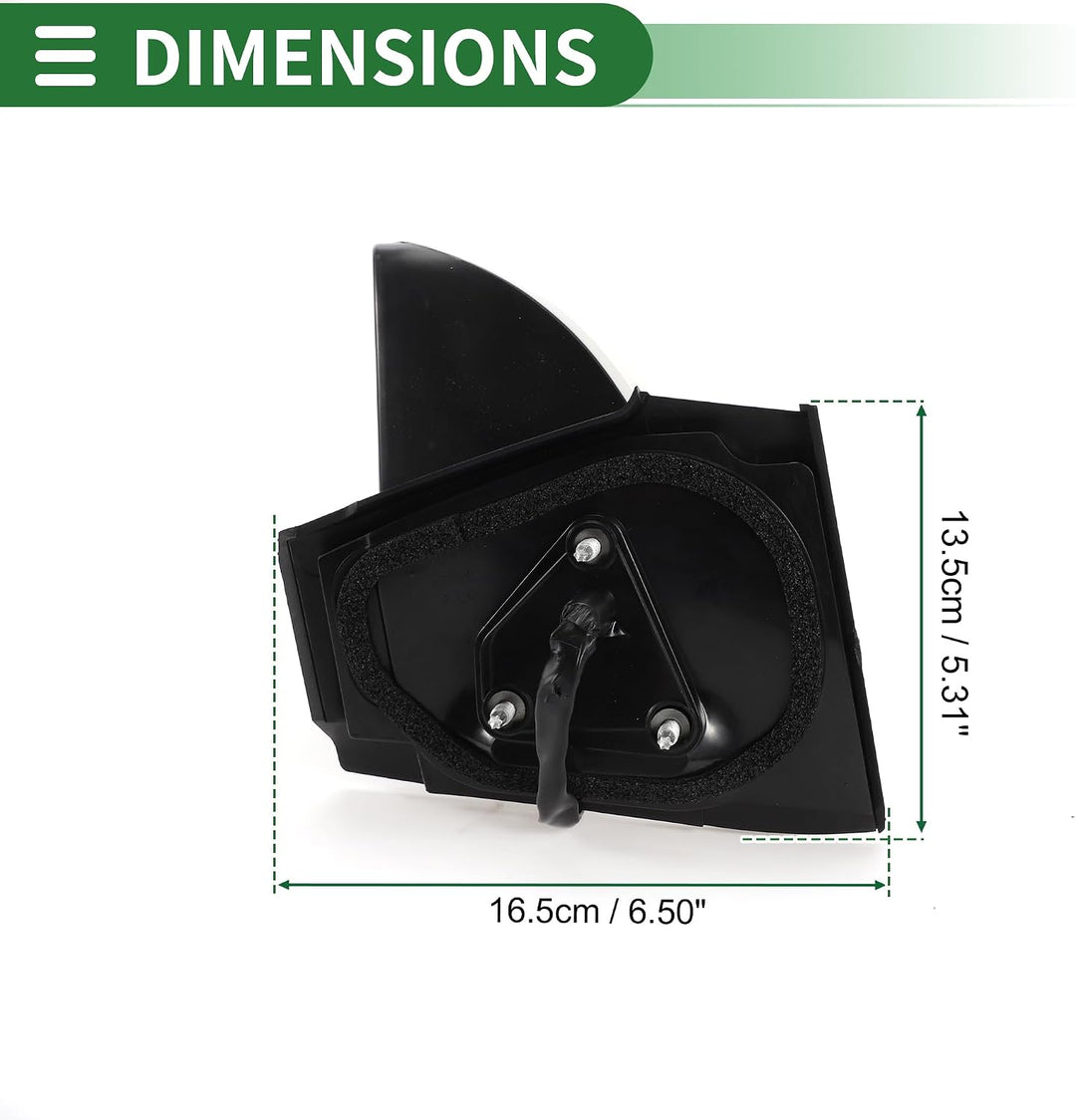 White Left Power Door Mirror for Toyota Yaris Hatchback 2007–2011 — view 5
