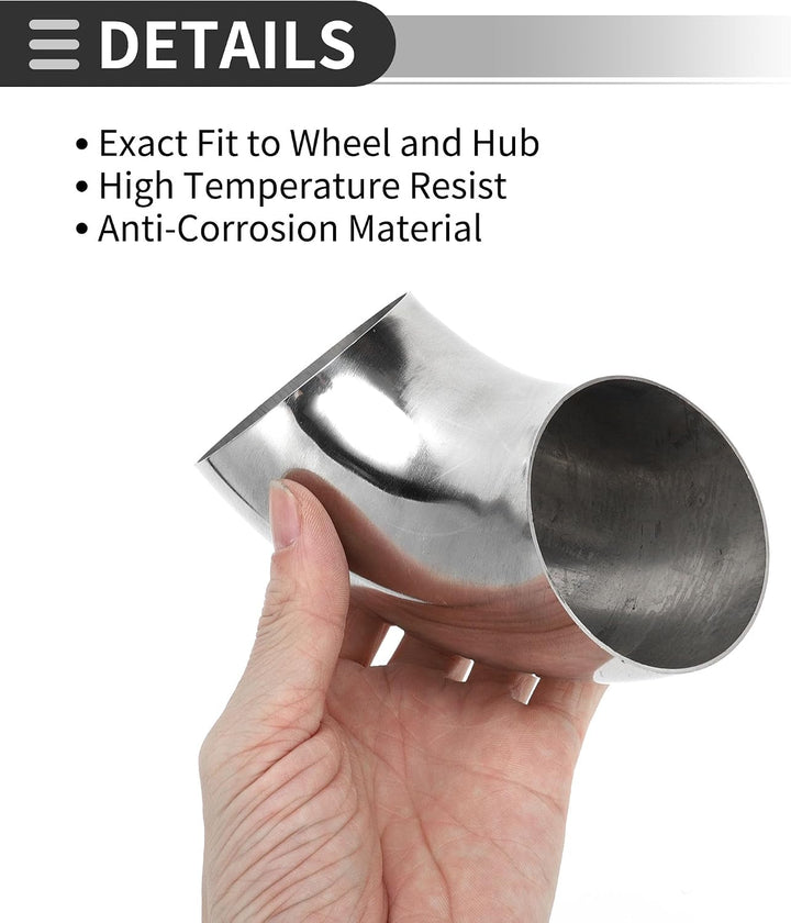 90° Stainless Steel Mandrel-Bend Exhaust Elbow, 2.35-Inch OD — view 5