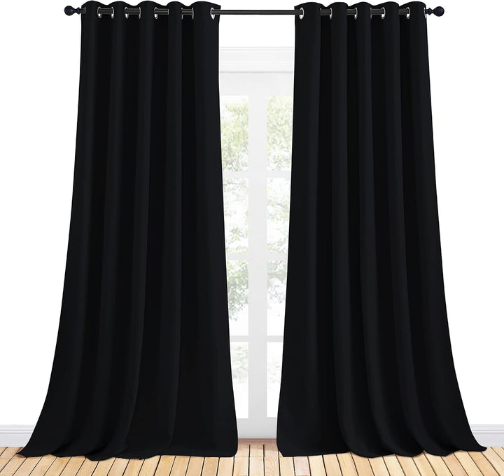 Black Grommet Blackout Curtains, 70 x 95 Inches, 2 Panels — view 2