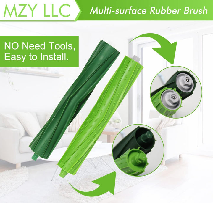 Two pairs of S9 robot vacuum rubber roller brushes, view 2