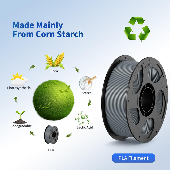 Grey PLA filament 3 kg spool, view 6