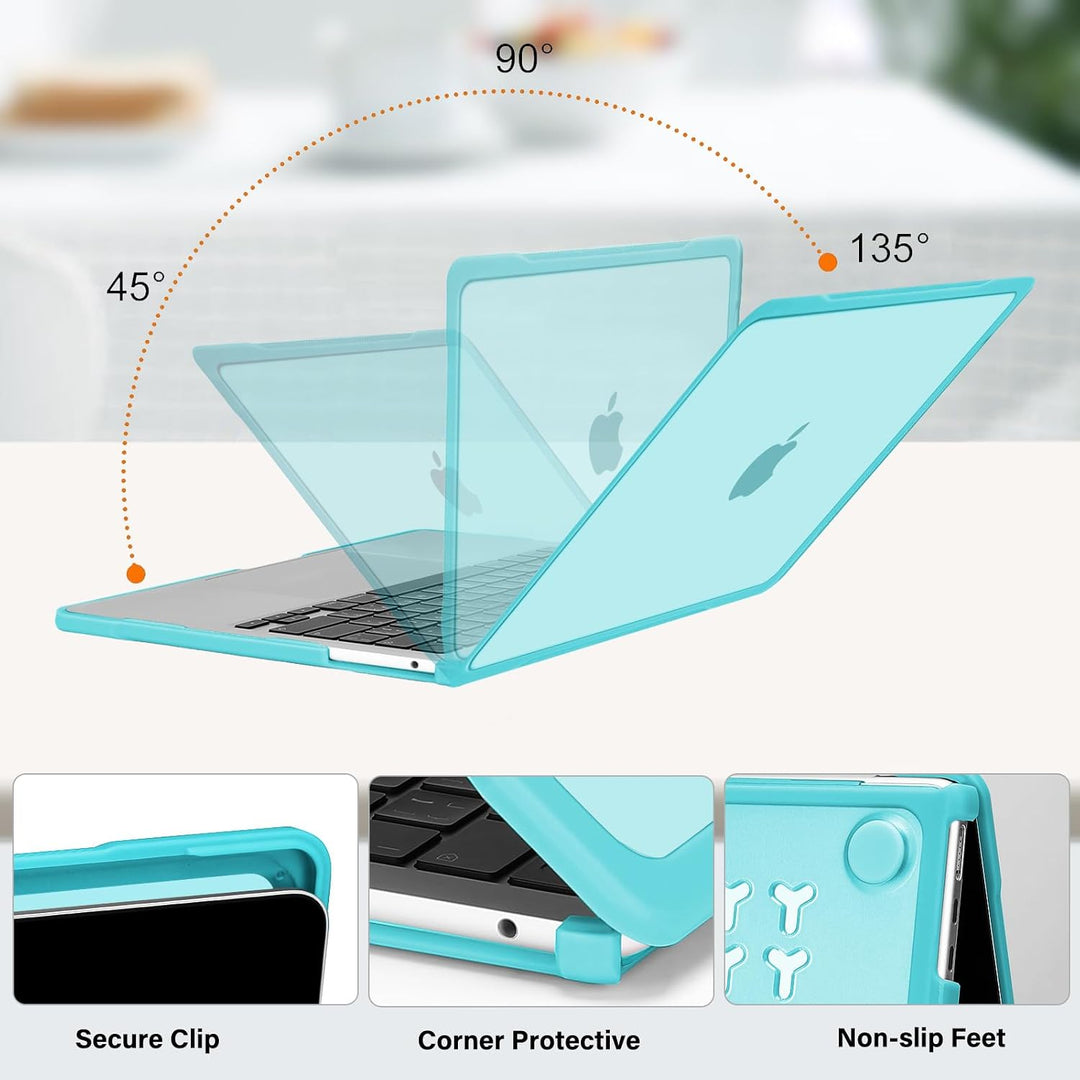 Turquoise TPU-Bumper Case and Keyboard Cover for 13.6-Inch Air, product view 3