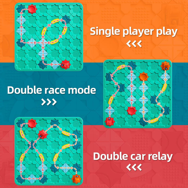 Logical Road Builder Games, STEM Family Board Game, Large Educational Smart Brain Teasers Puzzles Toys, Preschool Learning Early Montessori Birthday Gifts for Kids Boys Girls Age 4 - 8 Year Old (Green) - Just Closeouts Canada Inc.