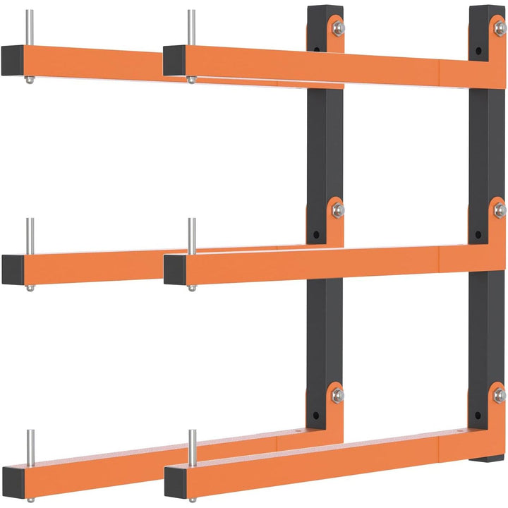Lumber Storage Rack and Garage Wood Organizer, Lumber Rack Wall Mount, Heavy Duty Wood Storage Racks, Orange Lumber Metal Racks for Indoor and Outdoor - 2 Pack - Just Closeouts Canada Inc.B0FG2B5HN9