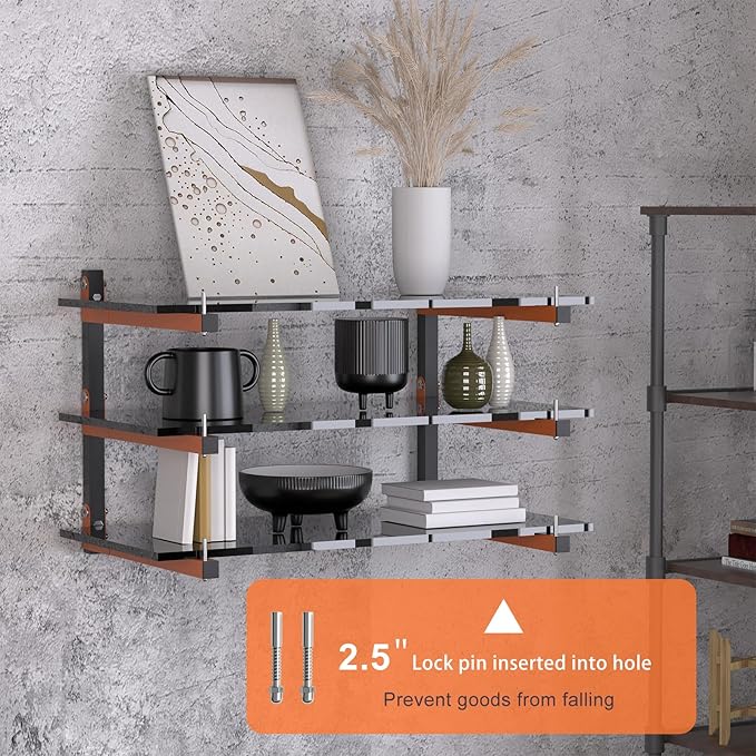Lumber Storage Rack and Garage Wood Organizer, Lumber Rack Wall Mount, Heavy Duty Wood Storage Racks, Orange Lumber Metal Racks for Indoor and Outdoor - 2 Pack - Just Closeouts Canada Inc.B0FG2B5HN9