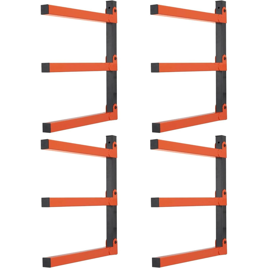 Lumber Storage Rack and Garage Wood Organizer, Lumber Rack Wall Mount, Heavy Duty Wood Storage Racks, Orange Lumber Metal Racks for Indoor and Outdoor - 2 Pack - Just Closeouts Canada Inc.B0FG2B5HN9