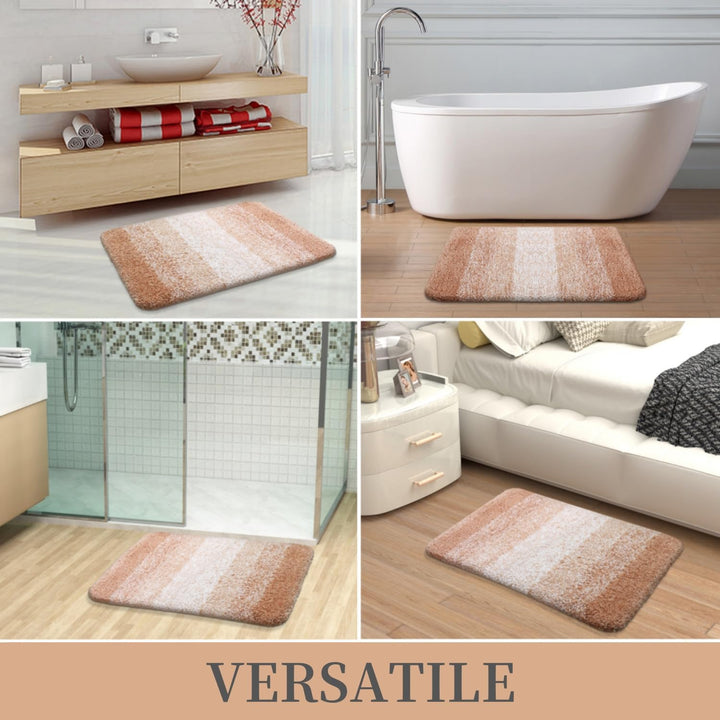 Luxury Microfiber Bath Mat, Extra Soft and Absorbent Bathroom Mat, Non - Slip Plush Shaggy Bathroom Rug, Machine Wash Dry, Bath Rugs for Bathroom Floor, Tub and Shower, 24x47, Beige - Just Closeouts Canada Inc.