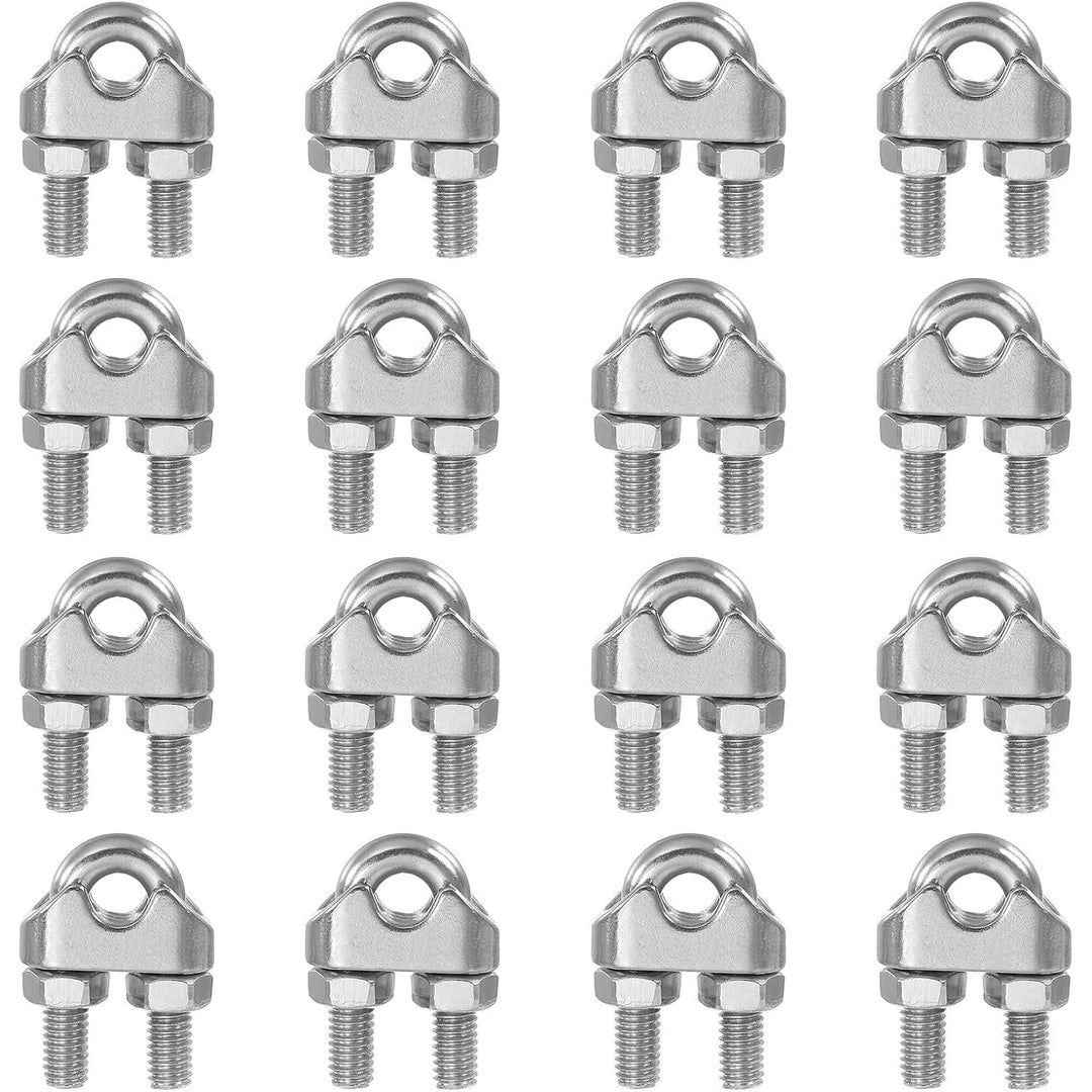 M2 / 1⁄16 in Wire Rope Clamps – 304 Stainless Steel, 16 Pack - Just Closeouts Canada Inc.